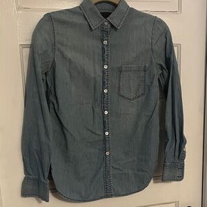 J. Crew Women's Indigo Chambray Button-Up Shirt